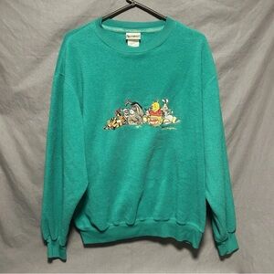VINTAGE Walt Disney World Winnie the Pooh And Friends Sweatshirt Adult S